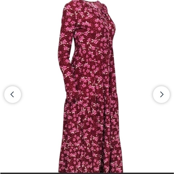 FREE PEOPLE Tiers Of Joy Plum Floral Print Maxi Size: XS Color: Plum - Picture 2 of 13